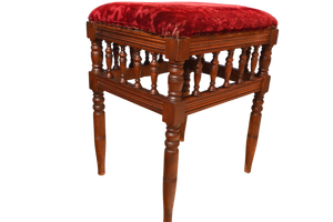 Victorian Walnut Stool c.1890 - The Barn Antiques