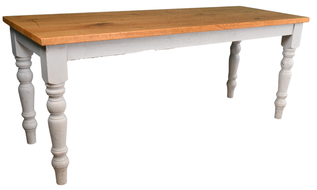 English Reclaimed Oak Farm Table - The Barn Antiques