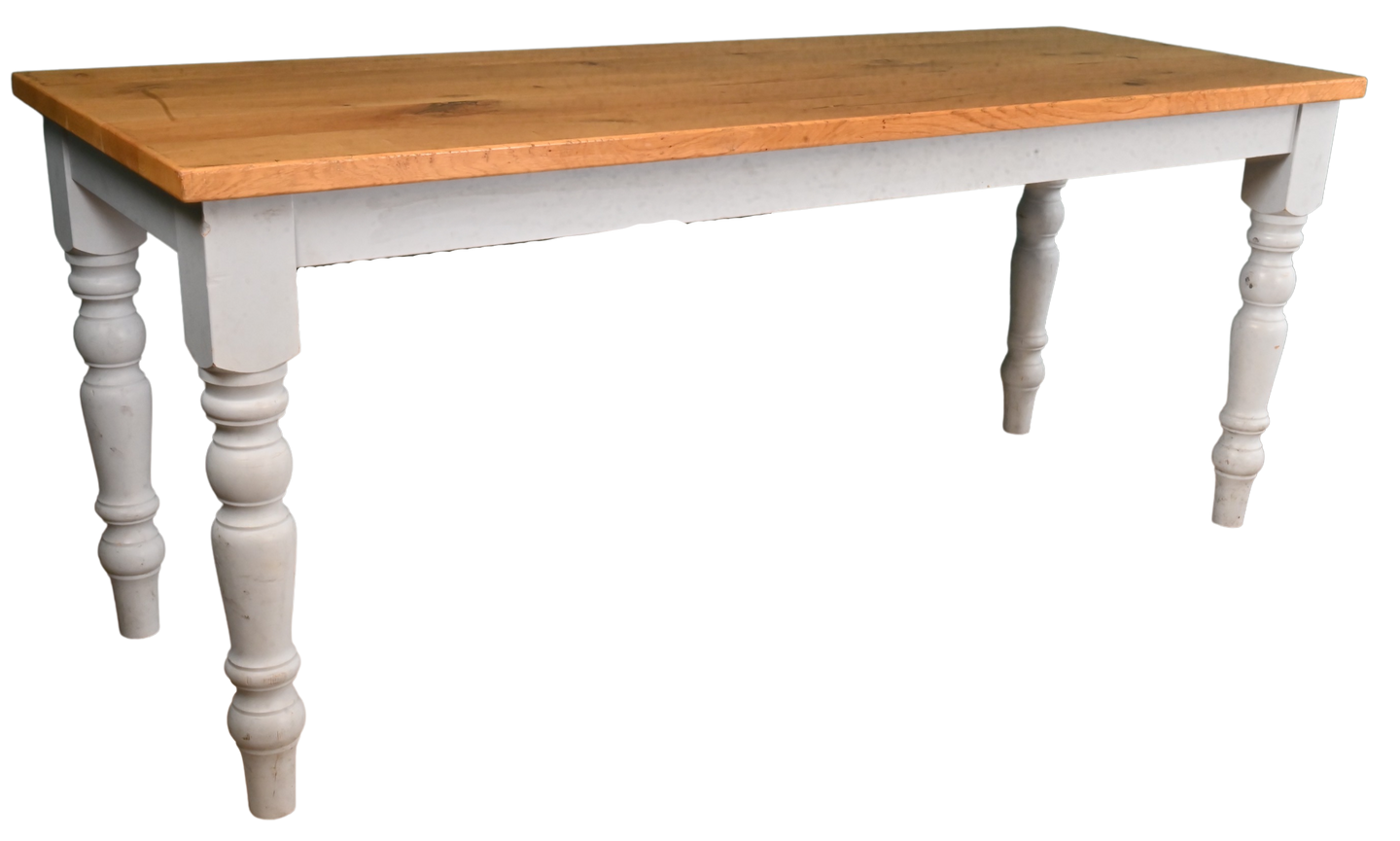 English Reclaimed Oak Farm Table - The Barn Antiques