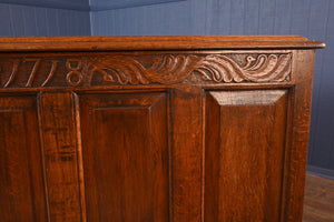 English Carved Oak Bedding Box - The Barn Antiques