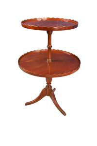 English Mahogany Two Tiered Occasional Table - The Barn Antiques