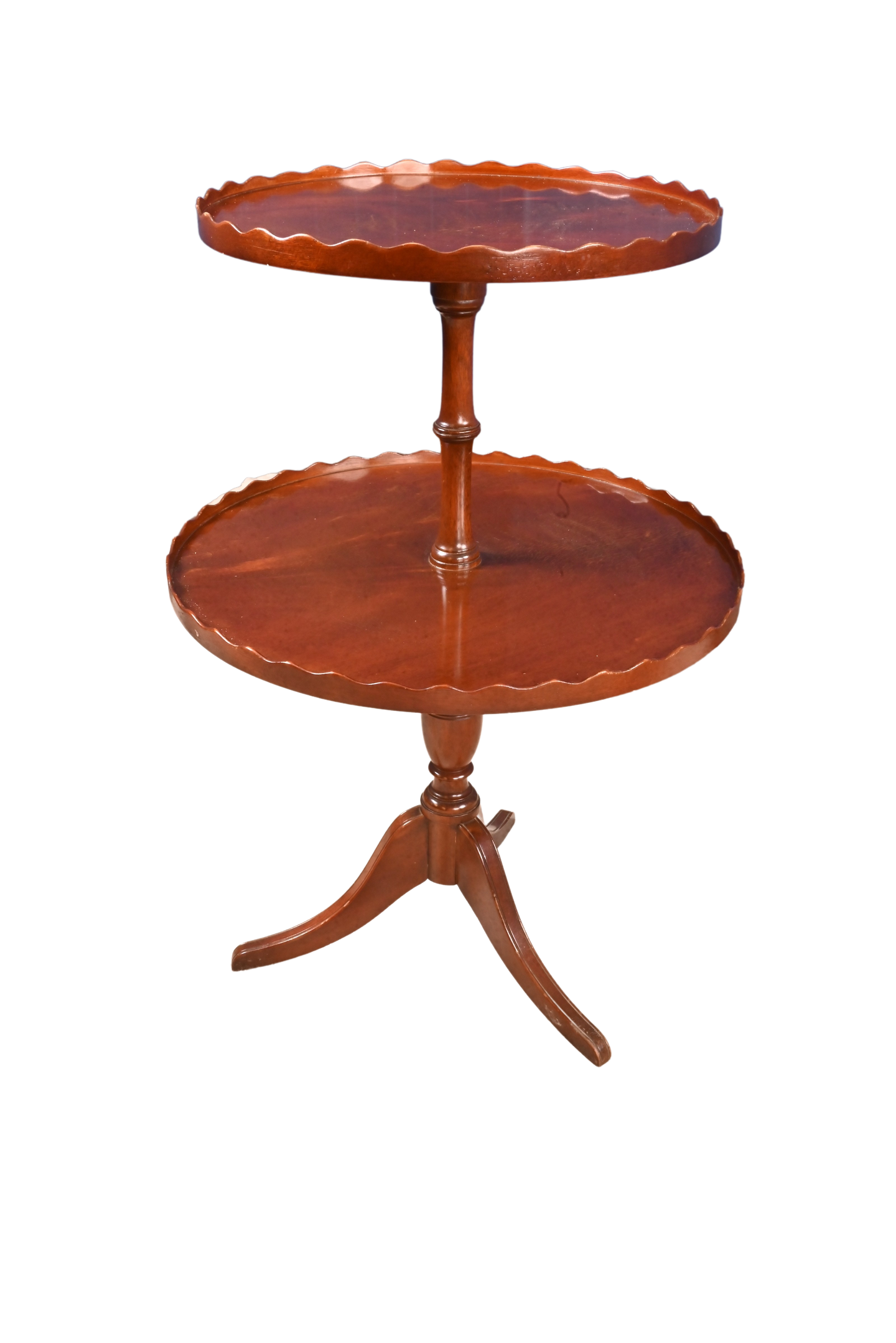 English Mahogany Two Tiered Occasional Table - The Barn Antiques