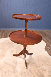 English Mahogany Two Tiered Occasional Table - The Barn Antiques