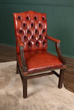 Load image into Gallery viewer, Vintage English Leather Gainsborough Chair - The Barn Antiques