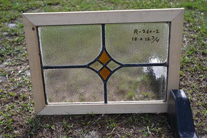 Antique English Stained Glass in Shipping Frame - The Barn Antiques