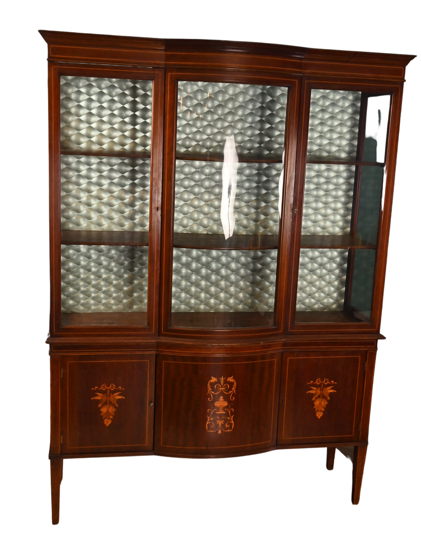 Inlaid Mahogany Display c.1900 - The Barn Antiques