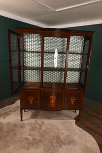 Inlaid Mahogany Display c.1900 - The Barn Antiques