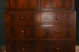 English Mahogany Linen Press c.1890 - The Barn Antiques