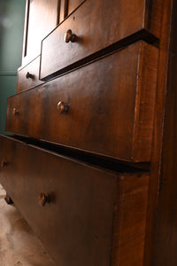 English Mahogany Linen Press c.1890 - The Barn Antiques