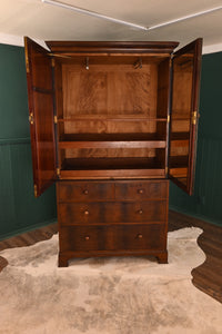 English Mahogany Linen Press c.1890 - The Barn Antiques