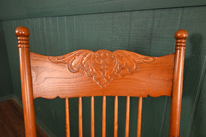 Stunning American Oak Pressed Back Arm Chairs c.1900 - The Barn Antiques