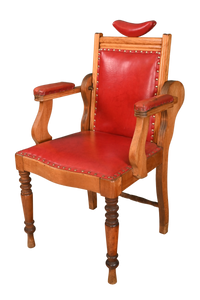 English Mahogany Barber Chair c.1900 - The Barn Antiques