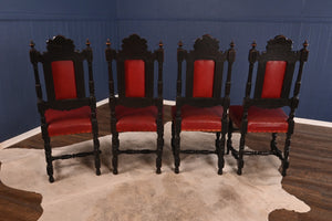 Set of 4 Hand Carved Chairs - The Barn Antiques