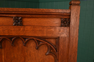 English Oak Chair with Dedication Plaque - The Barn Antiques