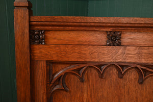 English Oak Chair with Dedication Plaque - The Barn Antiques