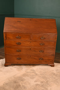 Georgian English Mahogany Bureau c.1830 - The Barn Antiques