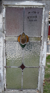 Antique English Stained Glass in Original Frame - The Barn Antiques