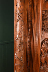 Heavily Carved Oak Continental Cabinet c.1870 - The Barn Antiques