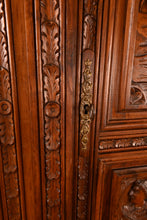 Load image into Gallery viewer, Heavily Carved Oak Continental Cabinet c.1870 - The Barn Antiques