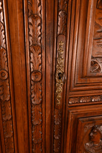 Heavily Carved Oak Continental Cabinet c.1870 - The Barn Antiques