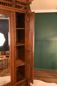 Heavily Carved Oak Continental Cabinet c.1870 - The Barn Antiques