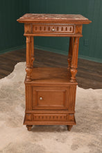 Load image into Gallery viewer, French Walnut Marble Topped Chevet c.1890 - The Barn Antiques