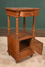 Load image into Gallery viewer, French Walnut Marble Topped Chevet c.1890 - The Barn Antiques