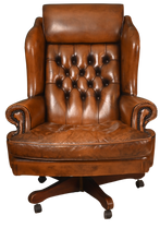Load image into Gallery viewer, Vintage English Leather Directors Chair - The Barn Antiques