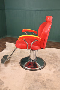 Vintage English Barber Swivel Chair (2 Available) - The Barn Antiques