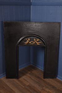 English Cast Iron Fire Insert c.1920 - The Barn Antiques