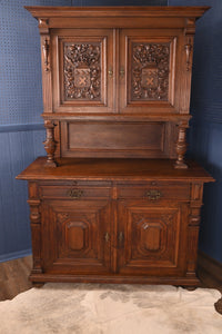 Carved Oak Continental c.1890 - The Barn Antiques