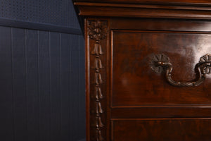 English Mahogany Bookcase over Cupboard circa 1890 - The Barn Antiques