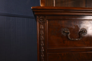 English Mahogany Bookcase over Cupboard circa 1890 - The Barn Antiques