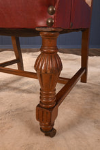 Load image into Gallery viewer, Single Heavy Solid English Oak Carved Library Chair c.1900 - The Barn Antiques