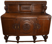 Load image into Gallery viewer, Fitted English Oak Carved Sideboard c.1920 - The Barn Antiques