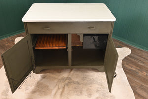 Enamel Topped Fitted Cabinet - The Barn Antiques