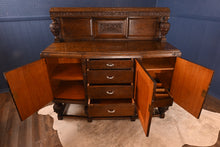 Load image into Gallery viewer, Fitted English Oak Carved Sideboard c.1920 - The Barn Antiques