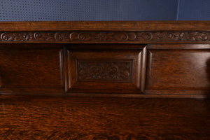 Fitted English Oak Carved Sideboard c.1920 - The Barn Antiques