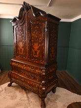 Load image into Gallery viewer, Antique Dutch Marquetry Bombe Cabinet Armoire c.1780 - The Barn Antiques