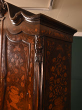 Load image into Gallery viewer, Antique Dutch Marquetry Bombe Cabinet Armoire c.1780 - The Barn Antiques