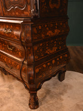 Load image into Gallery viewer, Antique Dutch Marquetry Bombe Cabinet Armoire c.1780 - The Barn Antiques