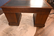 Load image into Gallery viewer, English Oak Leather Topped Desk c.1900 - The Barn Antiques