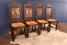 Load image into Gallery viewer, Unique Continental European Figural Dining Suite - Drawleaf Table + 4 Chairs - The Barn Antiques