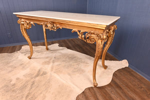 Marble Topped Center Table - The Barn Antiques