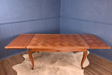 Load image into Gallery viewer, French Oak Marquetry Drawleaf Table c.1920 - The Barn Antiques