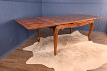 Load image into Gallery viewer, French Oak Marquetry Drawleaf Table c.1920 - The Barn Antiques