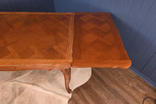 Load image into Gallery viewer, French Oak Marquetry Drawleaf Table c.1920 - The Barn Antiques