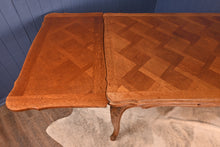 Load image into Gallery viewer, French Oak Marquetry Drawleaf Table c.1920 - The Barn Antiques