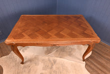 Load image into Gallery viewer, French Oak Marquetry Drawleaf Table c.1920 - The Barn Antiques