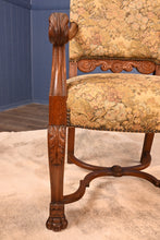 Load image into Gallery viewer, English Solid Oak Upholstered Captains Chair c.1900 - The Barn Antiques